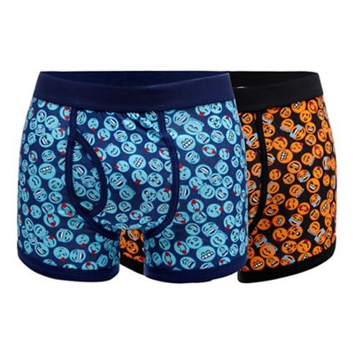 Red Herring Pack of two black face print keyhole trunks